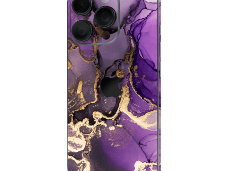 iPhone 16 Pro MAX SIGNATURE AGATE GEODE Purple-Gold Skin For Sale