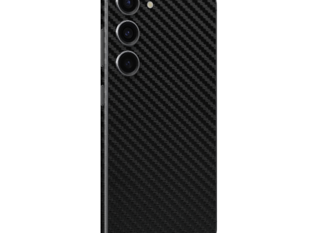 Samsung Galaxy S23+ PLUS Textured CARBON Fibre Skin - BLACK For Discount