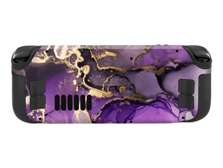 Steam Deck Oled SIGNATURE AGATE GEODE Purple-Gold Skin Fashion