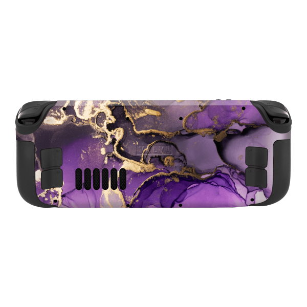 Steam Deck Oled SIGNATURE AGATE GEODE Purple-Gold Skin Fashion