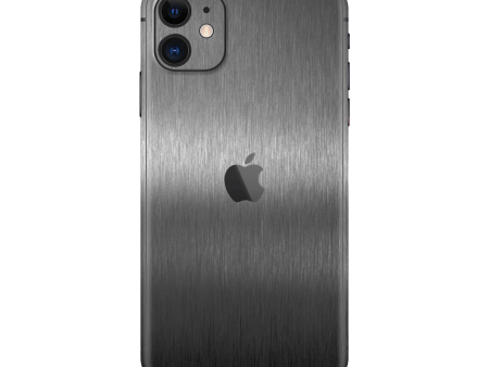 iPhone 11 BRUSHED TITANIUM Metallic Skin Cheap