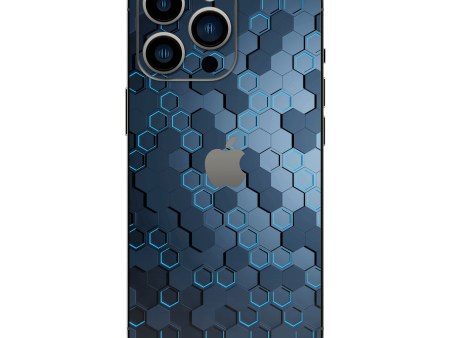 iPhone 13 Pro MAX SIGNATURE Blue Hexagon Skin Online now