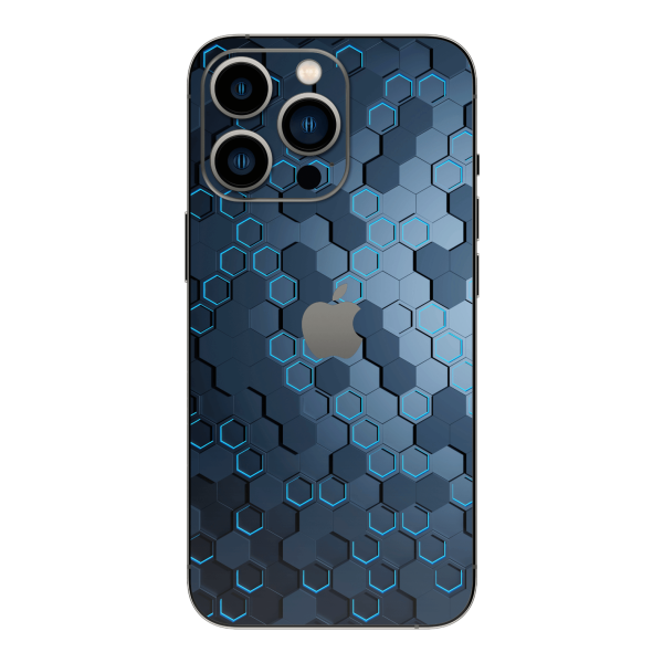 iPhone 13 Pro MAX SIGNATURE Blue Hexagon Skin Online now