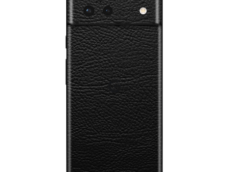 Google Pixel 6 LUXURIA RIDERS Black LEATHER Textured Skin For Discount