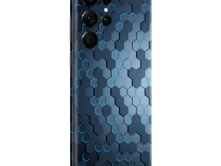 Samsung Galaxy S22 ULTRA - SIGNATURE Blue HEXAGON Skin Online Hot Sale