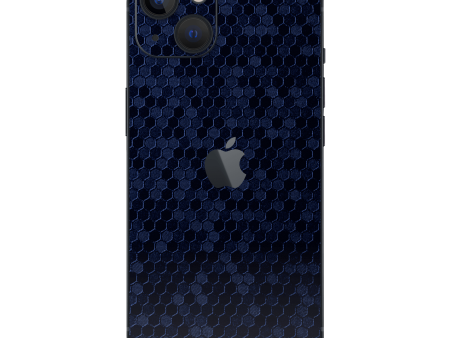 iPhone 15 Plus LUXURIA Navy Blue HONEYCOMB 3D TEXTURED Skin For Cheap