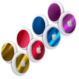 Apple AirTag LUXURIA CHROME Satin 4 Pack Skin Set For Discount