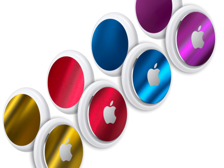 Apple AirTag LUXURIA CHROME Satin 4 Pack Skin Set For Discount