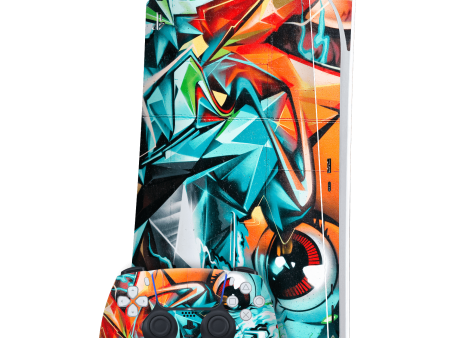 PlayStation 5 (PS5) DIGITAL EDITION SIGNATURE STREET ART Skin For Cheap