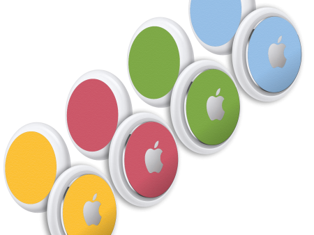 Apple AirTag LUXURIA 3D Textured COLOUR 4 Pack Skin Set Discount