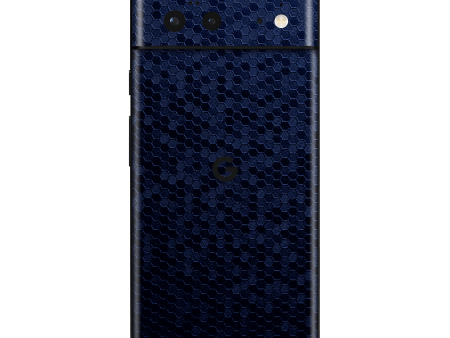 Google Pixel 6 LUXURIA Navy Blue HONEYCOMB 3D TEXTURED Skin Online Hot Sale