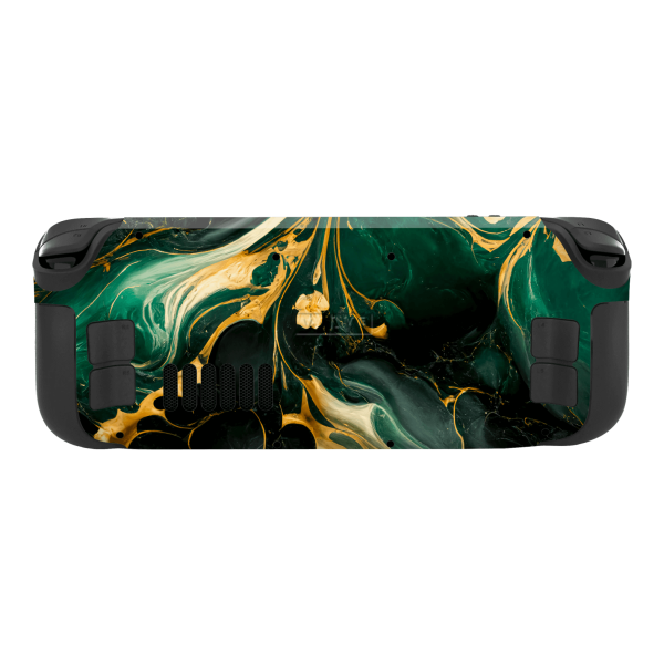 Steam Deck Oled SIGNATURE AGATE GEODE Royal Green-Gold Skin Online Sale