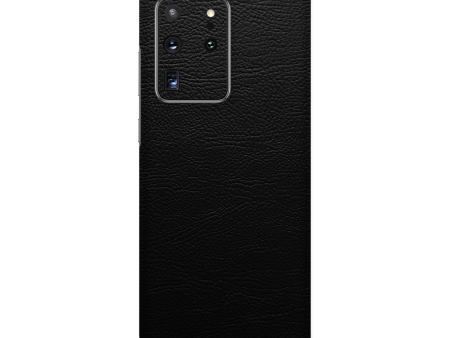 Samsung Galaxy S20 ULTRA LUXURIA RIDERS Black LEATHER Textured Skin For Cheap