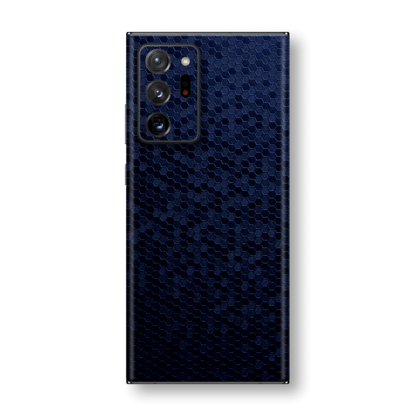 Samsung Galaxy NOTE 20 ULTRA LUXURIA Navy Blue HONEYCOMB 3D TEXTURED Skin Sale