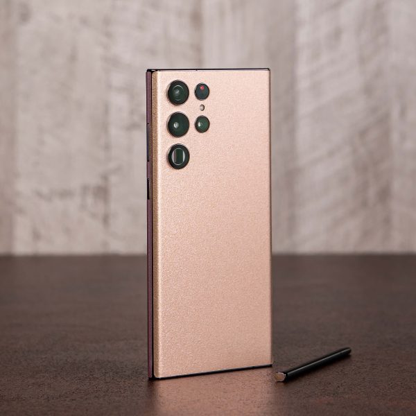 Samsung Galaxy S22 ULTRA - LUXURIA Rose Gold Metallic Skin Online now