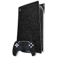 PlayStation 5 (PS5) DIGITAL EDITION LUXURIA BLACK CAMO 3D TEXTURED Skin Hot on Sale