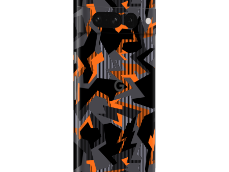 Google Pixel 7 PRO SIGNATURE Sharp-Edged Orange CAMO Skin Cheap