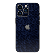 iPhone 13 PRO LUXURIA Navy Blue HONEYCOMB 3D TEXTURED Skin Cheap