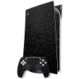 PlayStation 5 (PS5) DIGITAL EDITION LUXURIA BLACK HONEYCOMB 3D TEXTURED Skin Hot on Sale