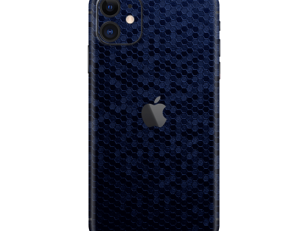 iPhone 11 LUXURIA Navy Blue HONEYCOMB 3D TEXTURED Skin Discount