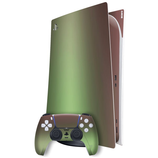 PlayStation 5 (PS5) DIGITAL EDITION CHAMELEON AVOCADO Matt Metallic Skin Hot on Sale