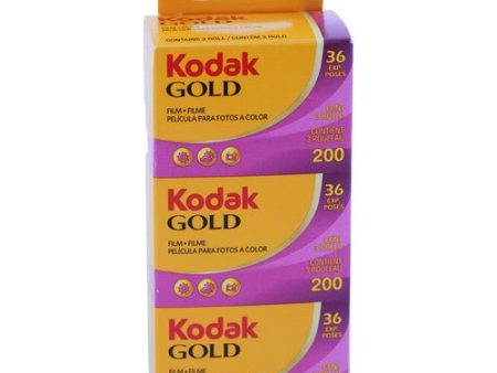 Kodak GOLD 200 Color Negative Film (35mm Roll Film, 36 Exposures, 3-Pack) Supply