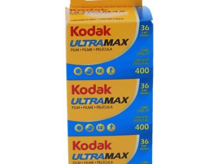 Kodak GC UltraMax 400 Color Negative Film (35mm Roll Film, 36 Exposures, 3-Pack) For Discount